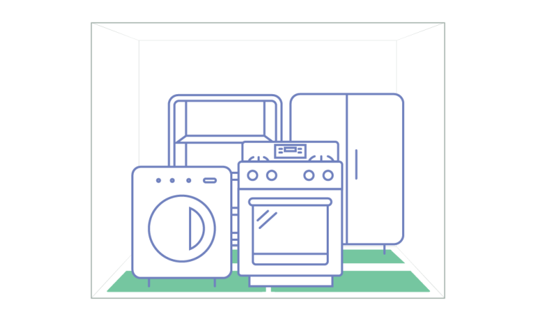 Storage example for a 10′ × 10′ unit