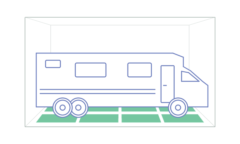 Storage example for a 10′ × 40′ unit