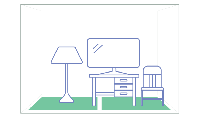 Storage example for a 5′ × 10′ unit