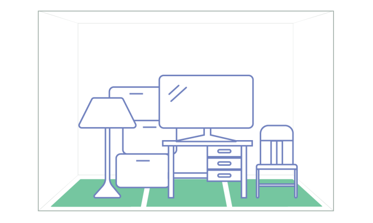 Storage example for a 5′ × 15′ unit