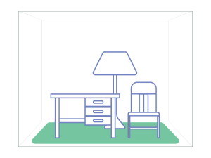 Storage example for a 5′ × 5′ unit