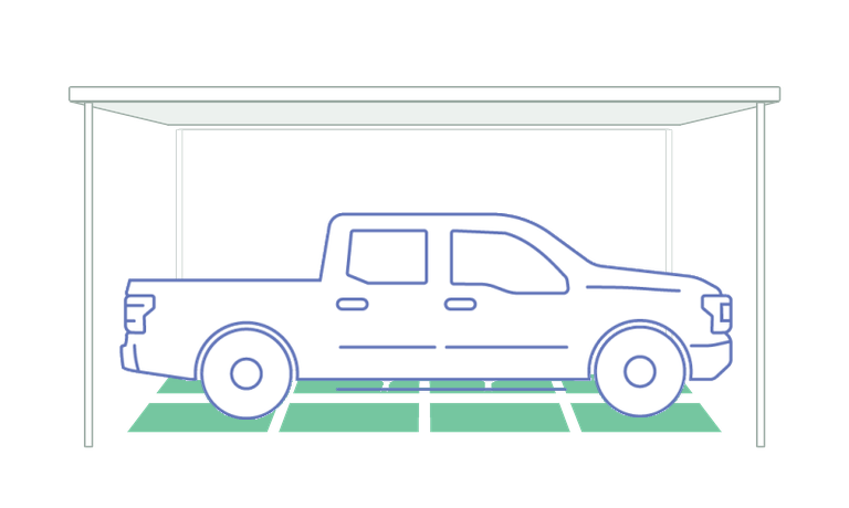 Storage example for a 10′ × 30′ unit