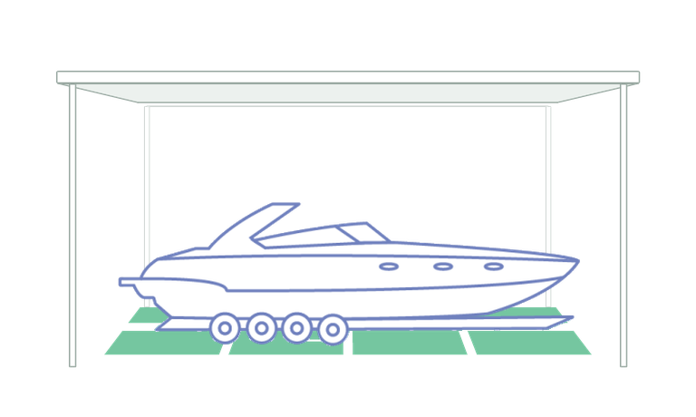 Storage example for a 13.5′ × 30′ unit