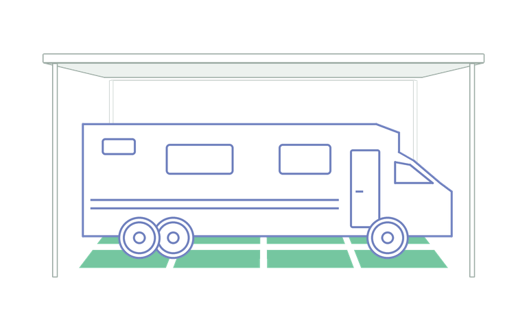 Storage example for a 13.5′ × 50′ unit