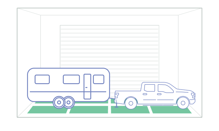 Storage example for a 13.5′ × 50′ unit
