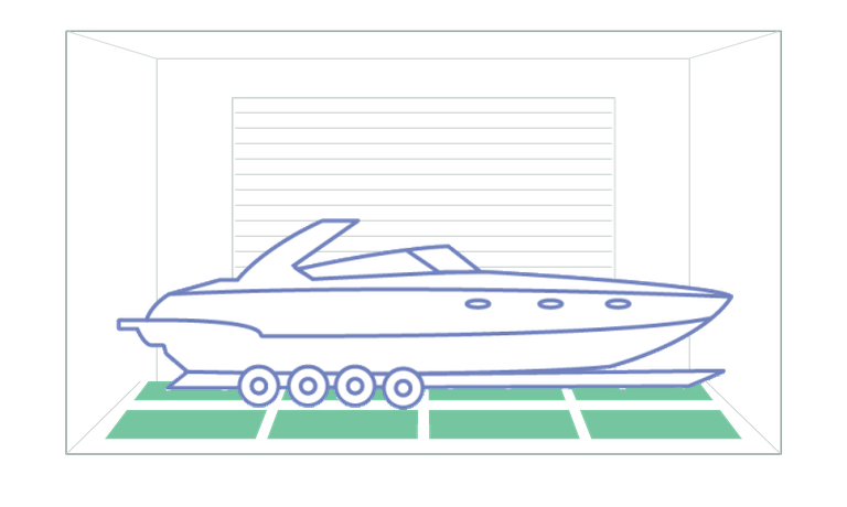 Storage example for a 14′ × 40′ unit