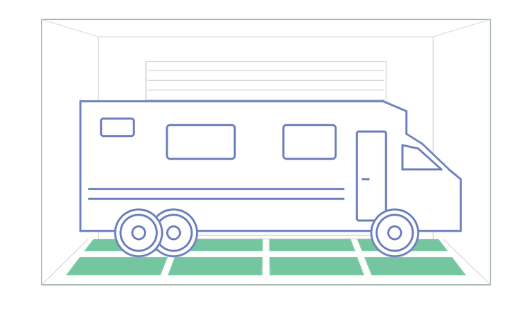 Storage example for a 14′ × 48′ unit