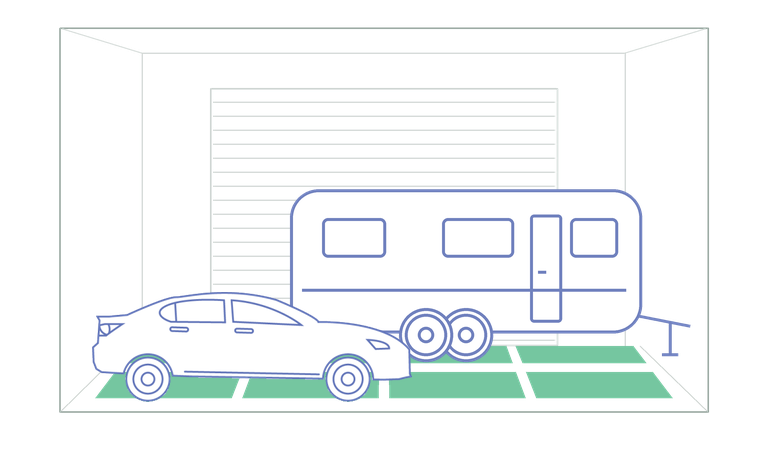 Storage example for a 18′ × 40′ unit