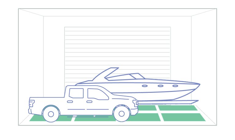 Storage example for a 18′ × 48′ unit