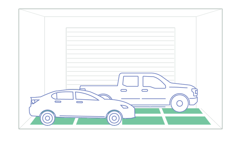 Storage example for a 20′ × 32′ unit