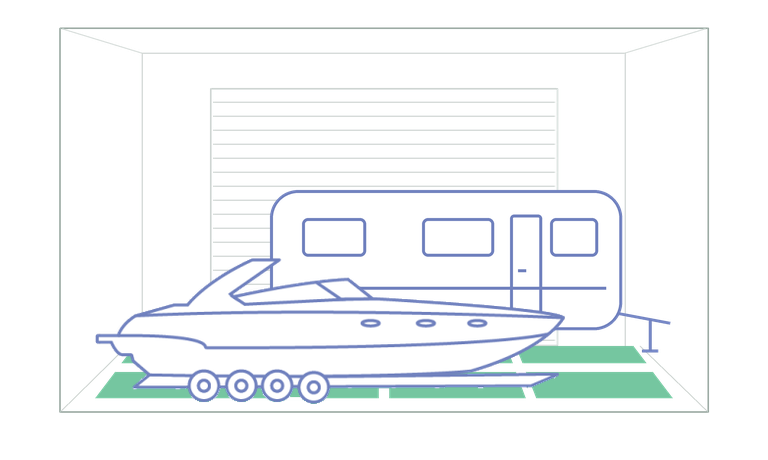 Storage example for a 20′ × 48′ unit