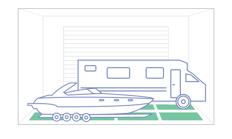 Storage example for a 24′ × 50′ unit